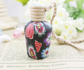 创意车挂饰与软陶香水瓶 汽车装饰品与格子铺货源新选择